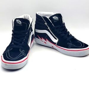 Vans Men's Sk8-Hi Bolt High‎ Top Sneaker in Black/Racing Red Size 9-M; 10.5-W